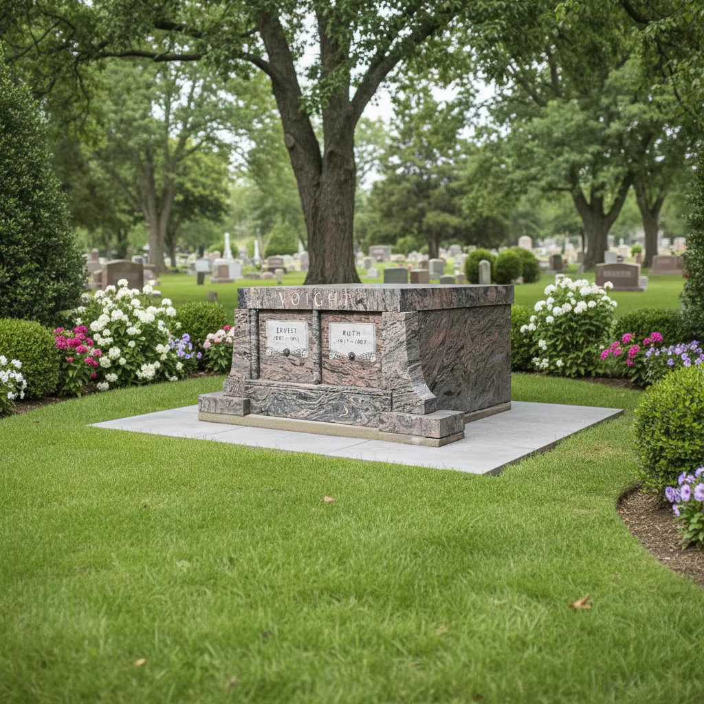 American Granite Mausoleum cemetery memorial stone