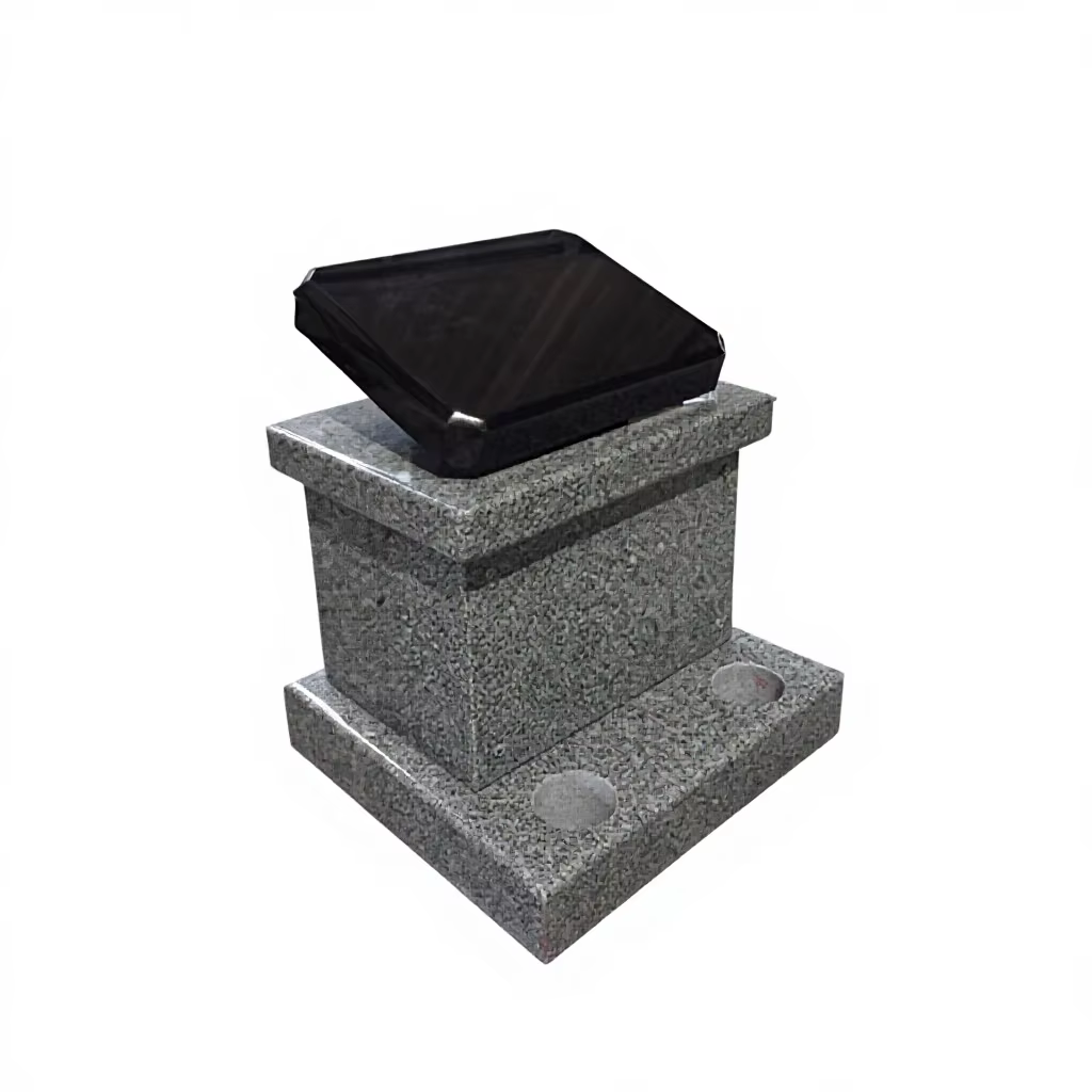 Grey Custom Granite Headstone detail image 2