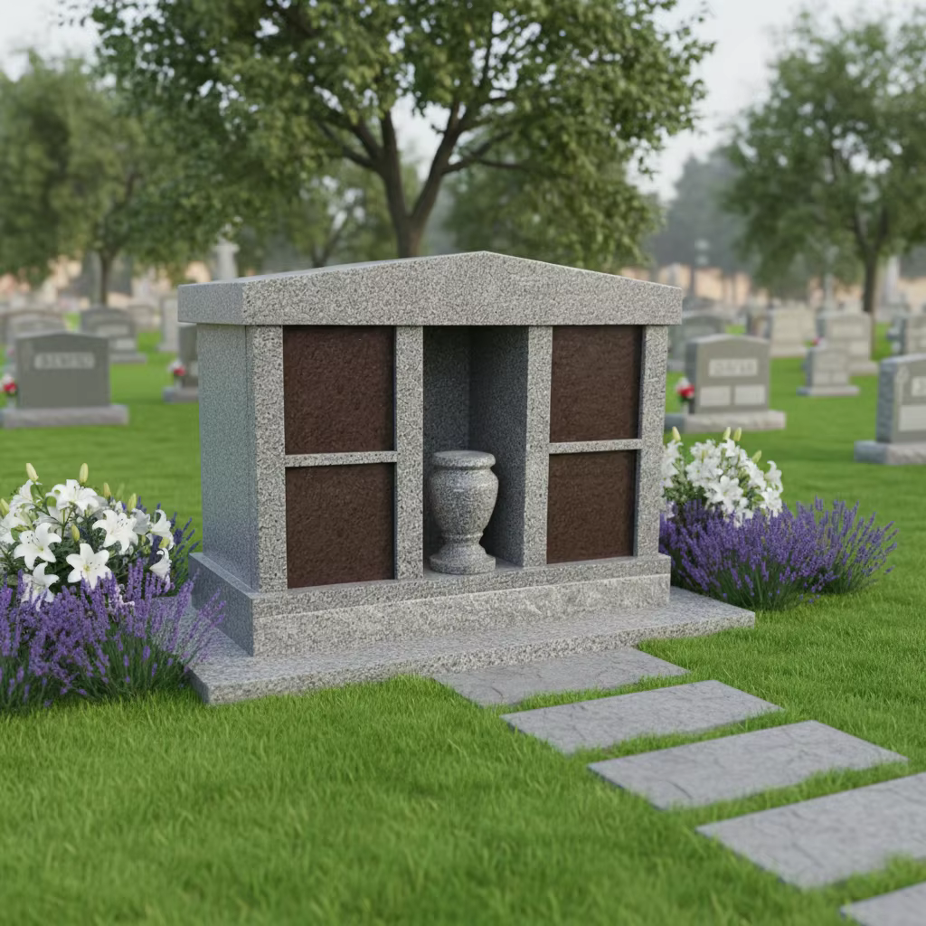Black Granite Columbarium cemetery memorial stone
