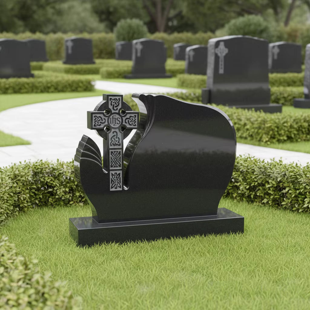 Granite Tombstone Statue cemetery memorial stone