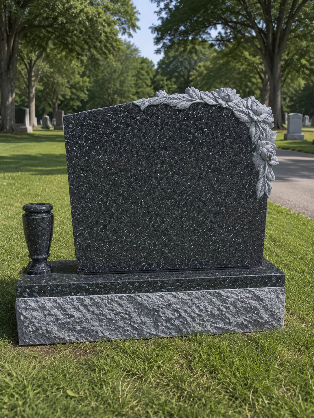 Blue Granite Headstone detail image 2