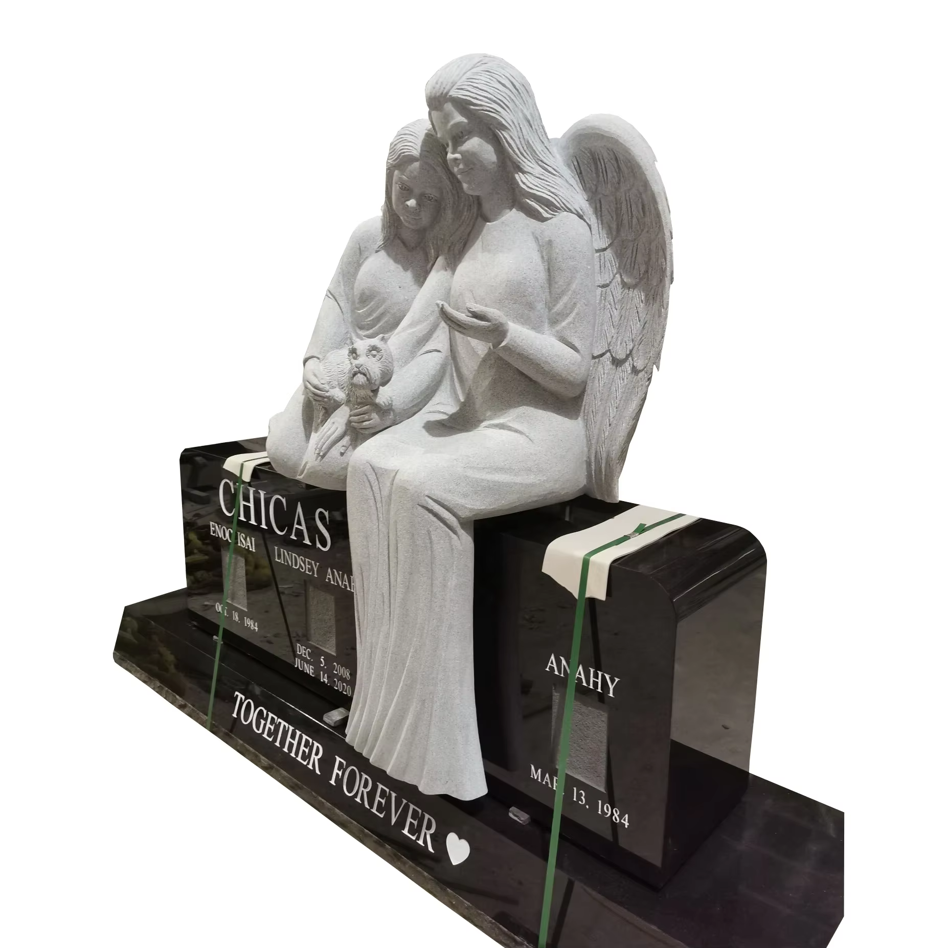 Grey Custom Natural Stone Tombstone Statue detail image 2