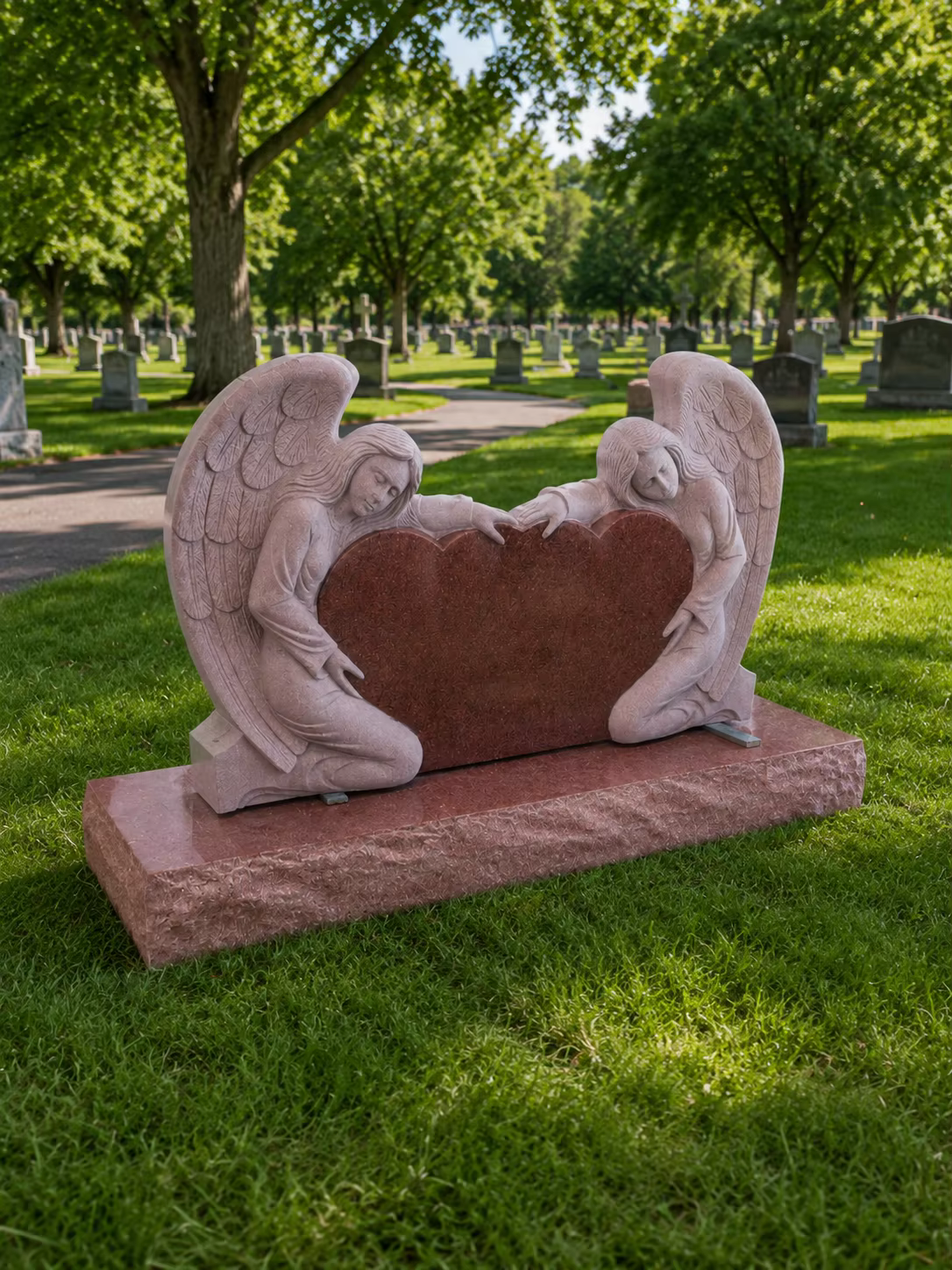 Natural Stone Tombstone Statue detail image 2