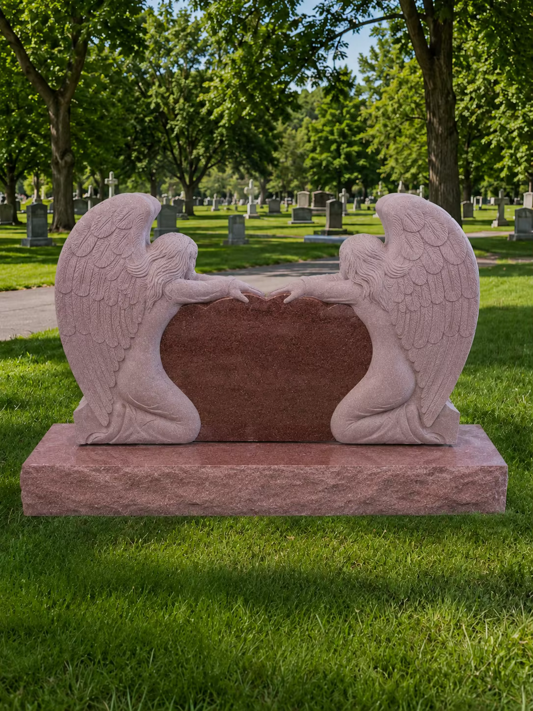 Natural Stone Tombstone Statue detail image 3