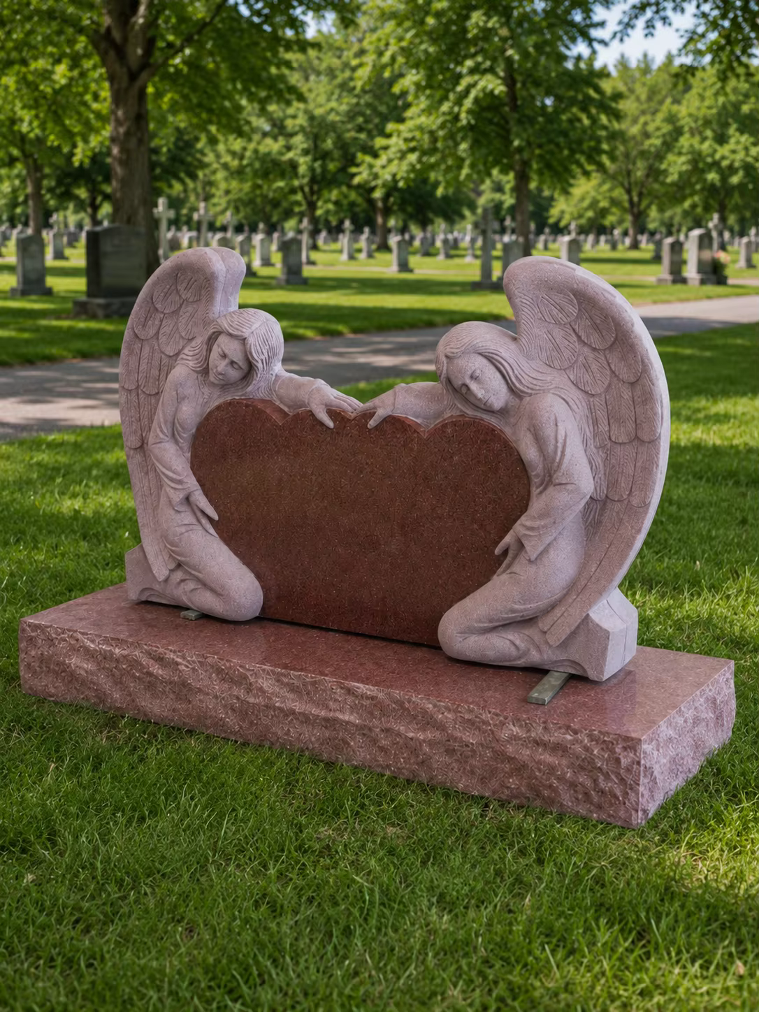 Natural Stone Tombstone Statue detail image 4