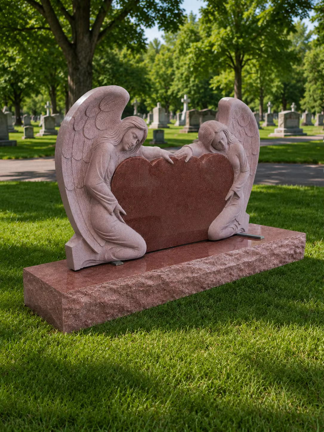 Natural Stone Tombstone Statue detail image 5