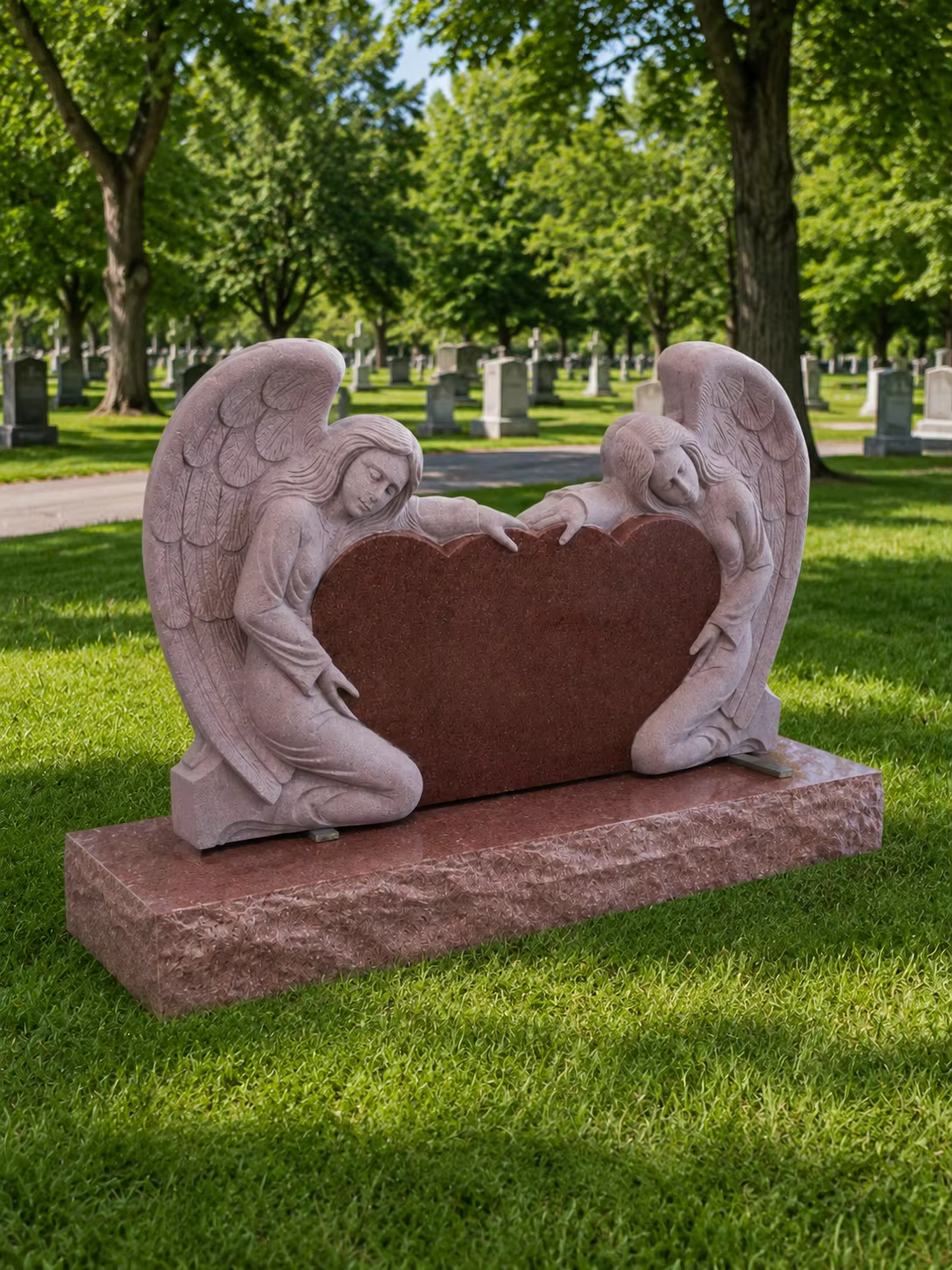 Natural Stone Tombstone Statue detail image 6
