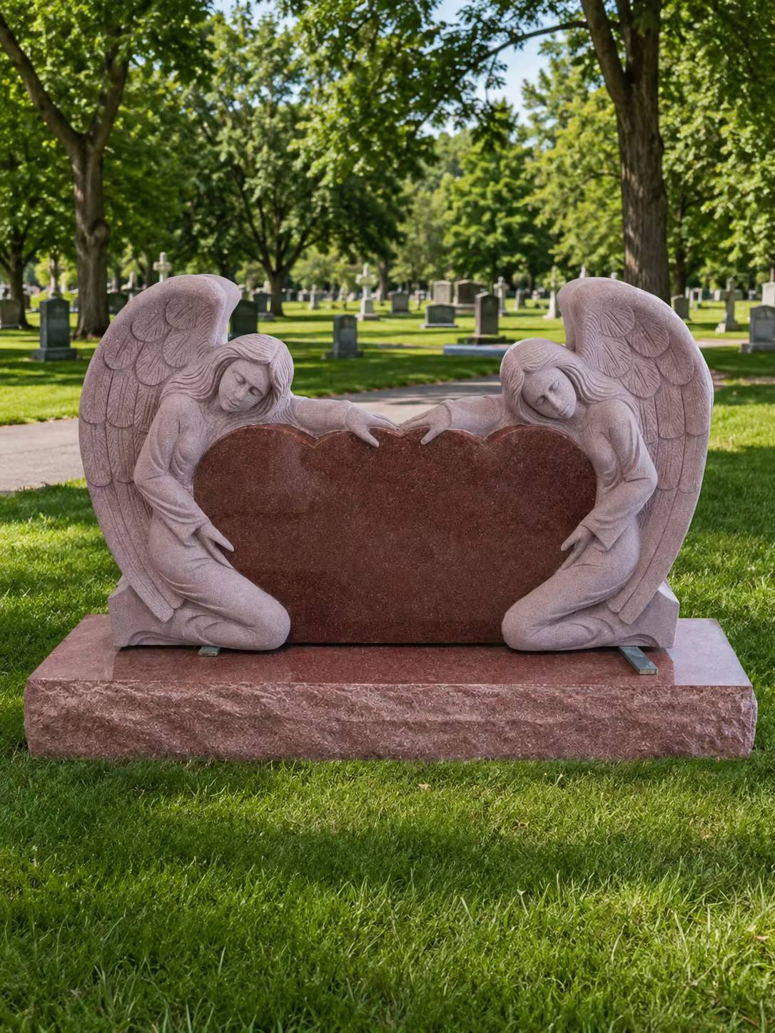 Natural Stone Tombstone Statue cemetery memorial stone