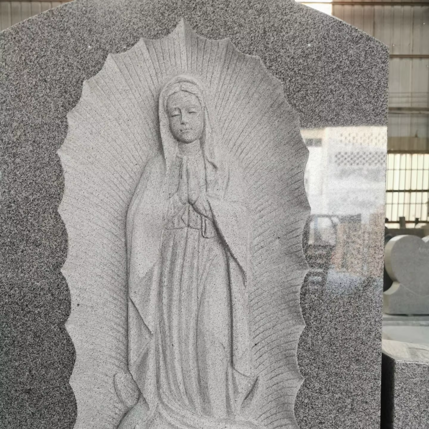 White Granite Headstone detail image 6