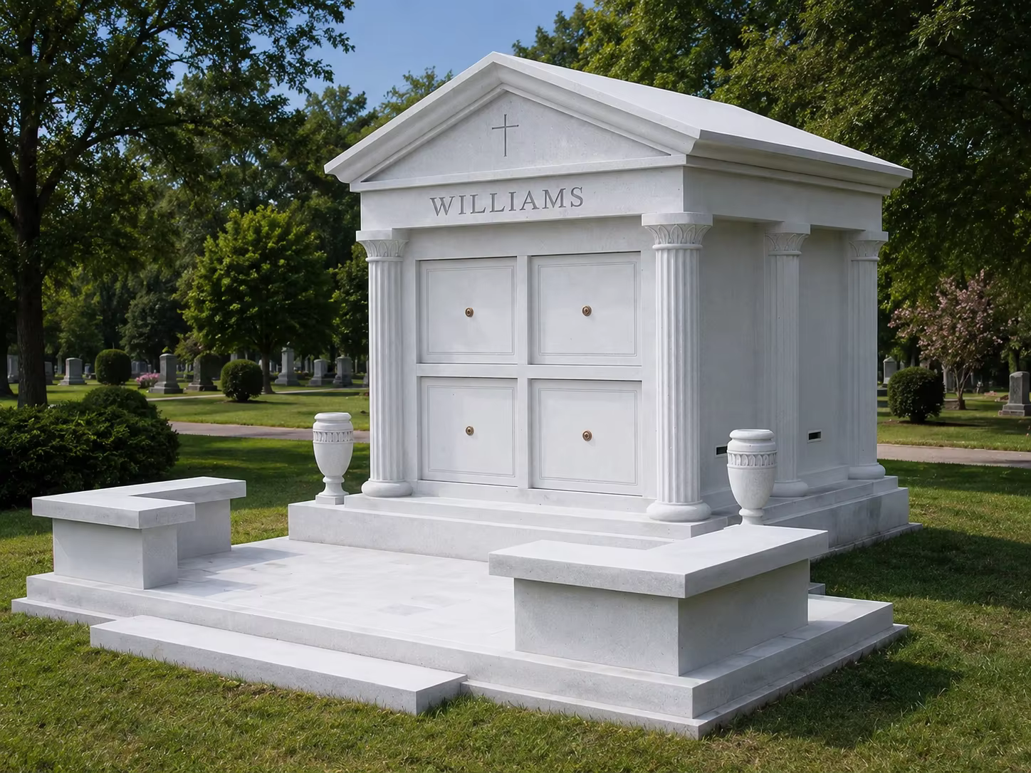 Granite Columbarium cemetery memorial stone