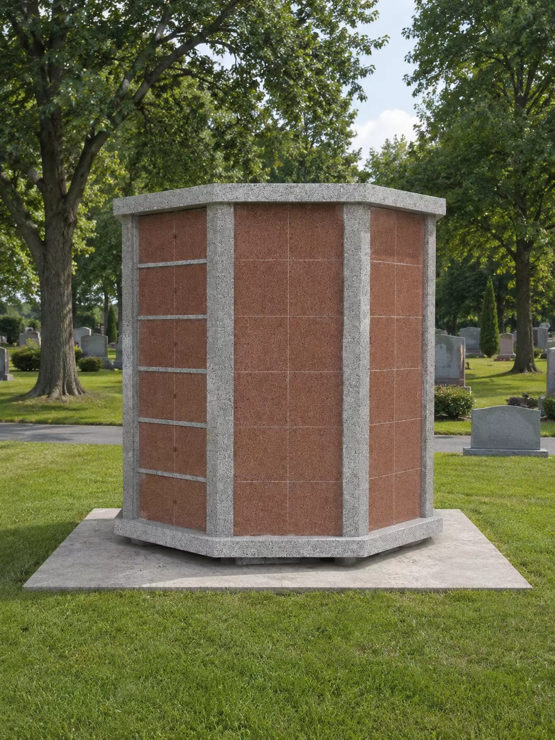 Gray American Granite Columbarium detail image 2