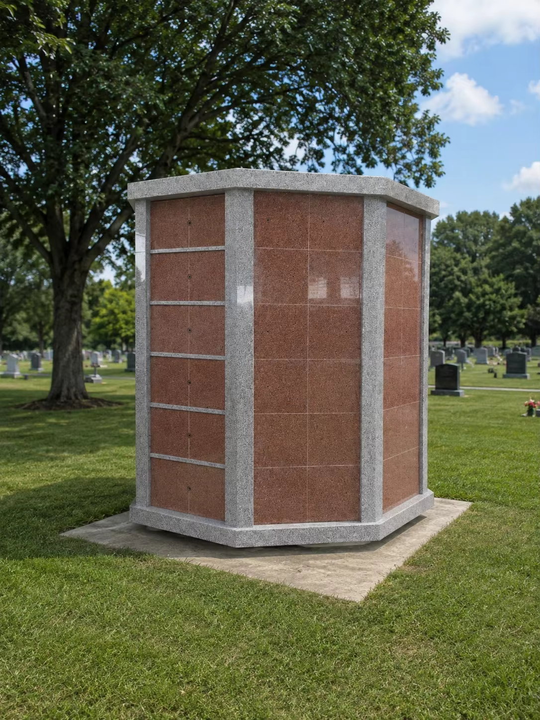 Gray American Granite Columbarium detail image 3