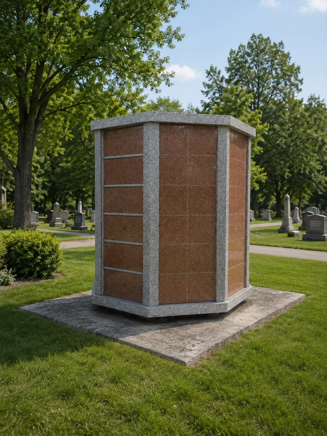 Gray American Granite Columbarium detail image 4
