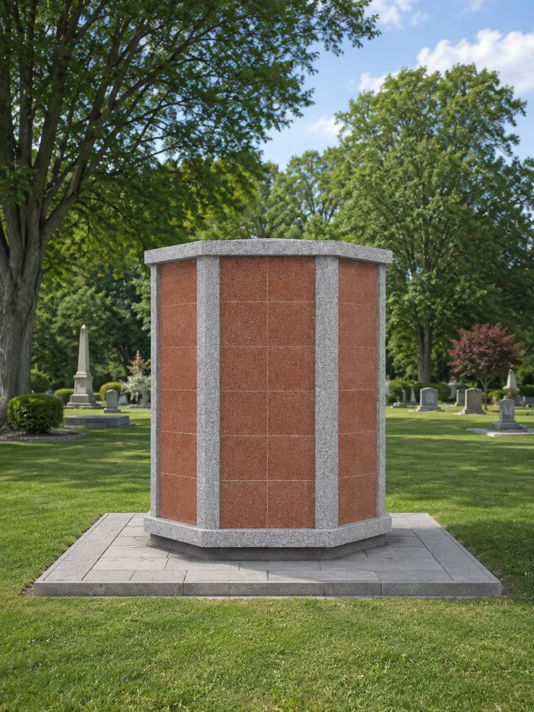 Gray American Granite Columbarium detail image 6