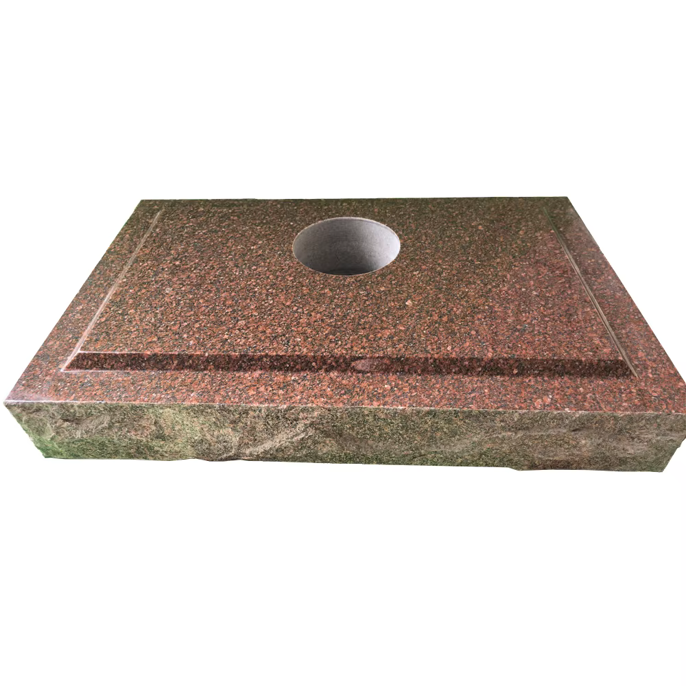 Pink Modern Granite Tombstone detail image 2