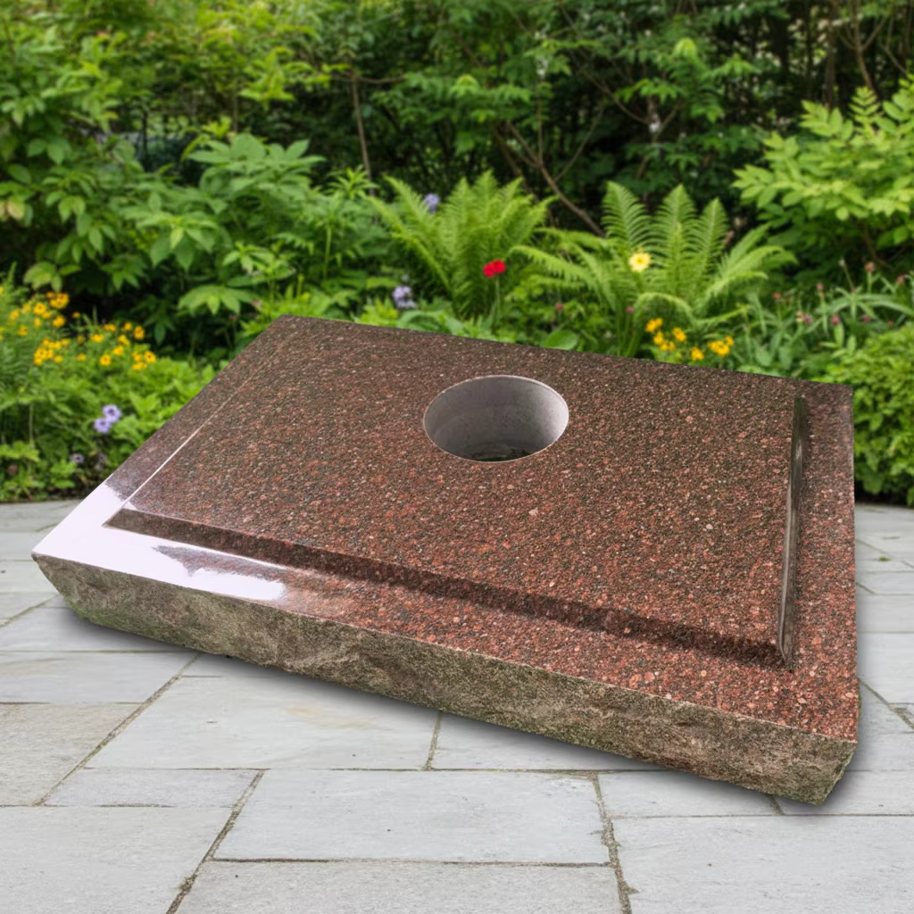 Pink Modern Granite Tombstone cemetery memorial stone