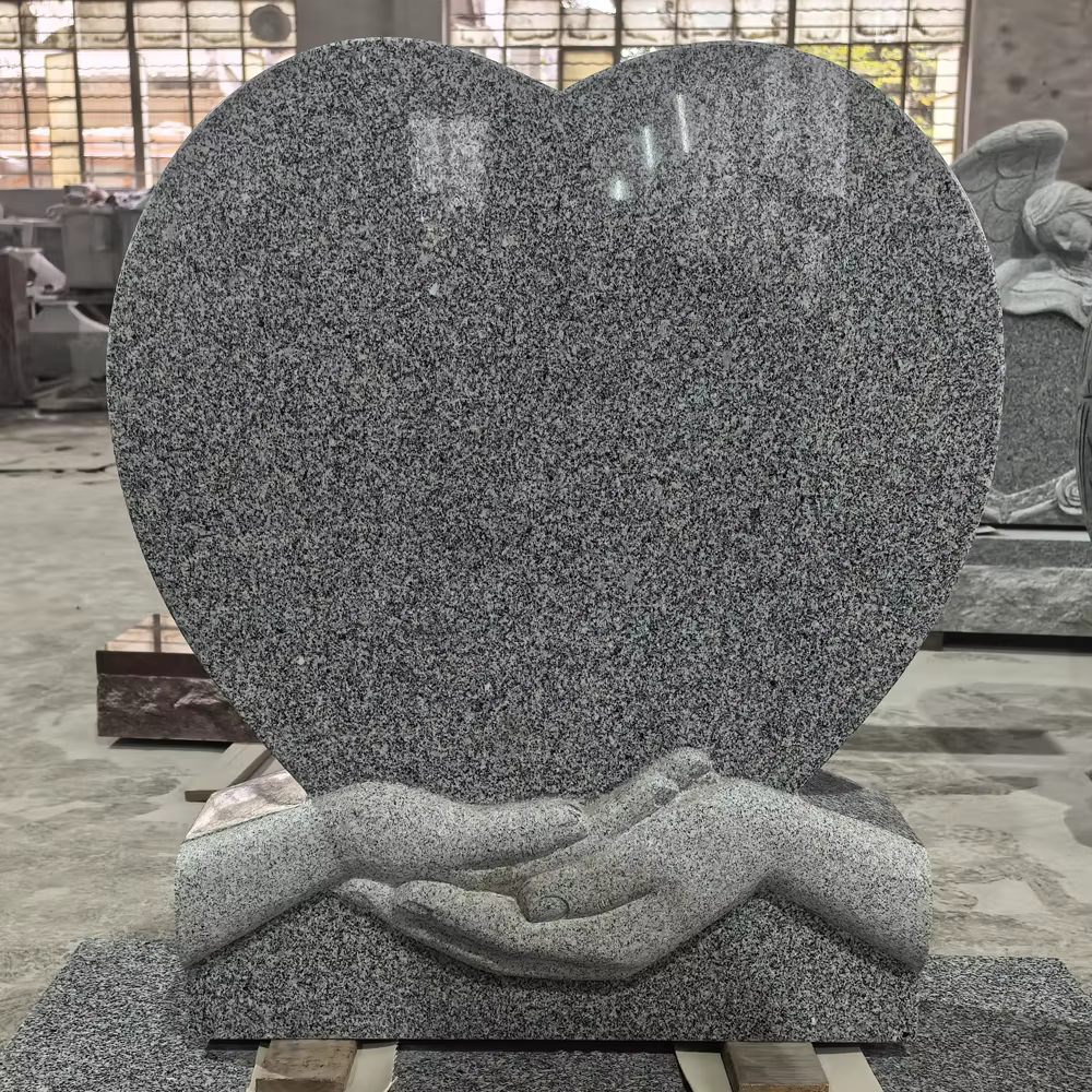 Grey American Granite Tombstone Statue detail image 3