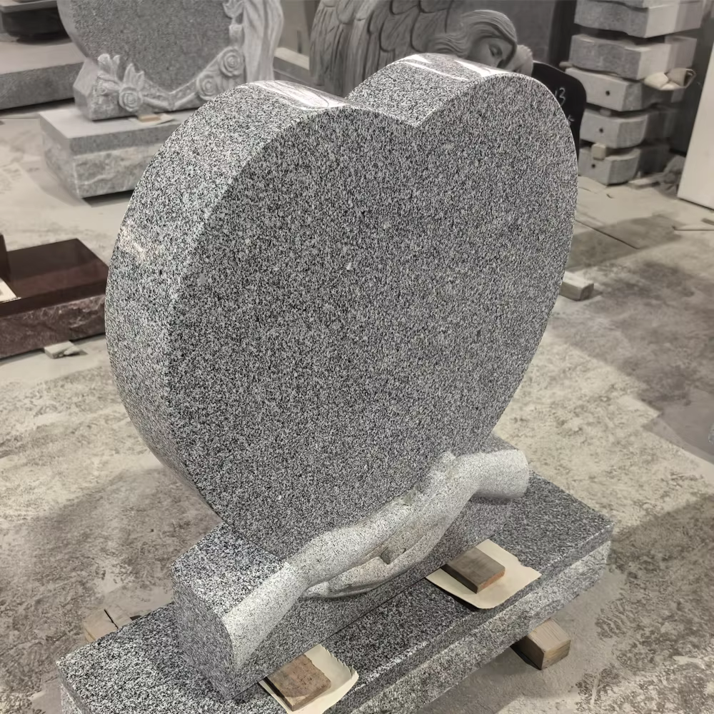 Grey American Granite Tombstone Statue detail image 4