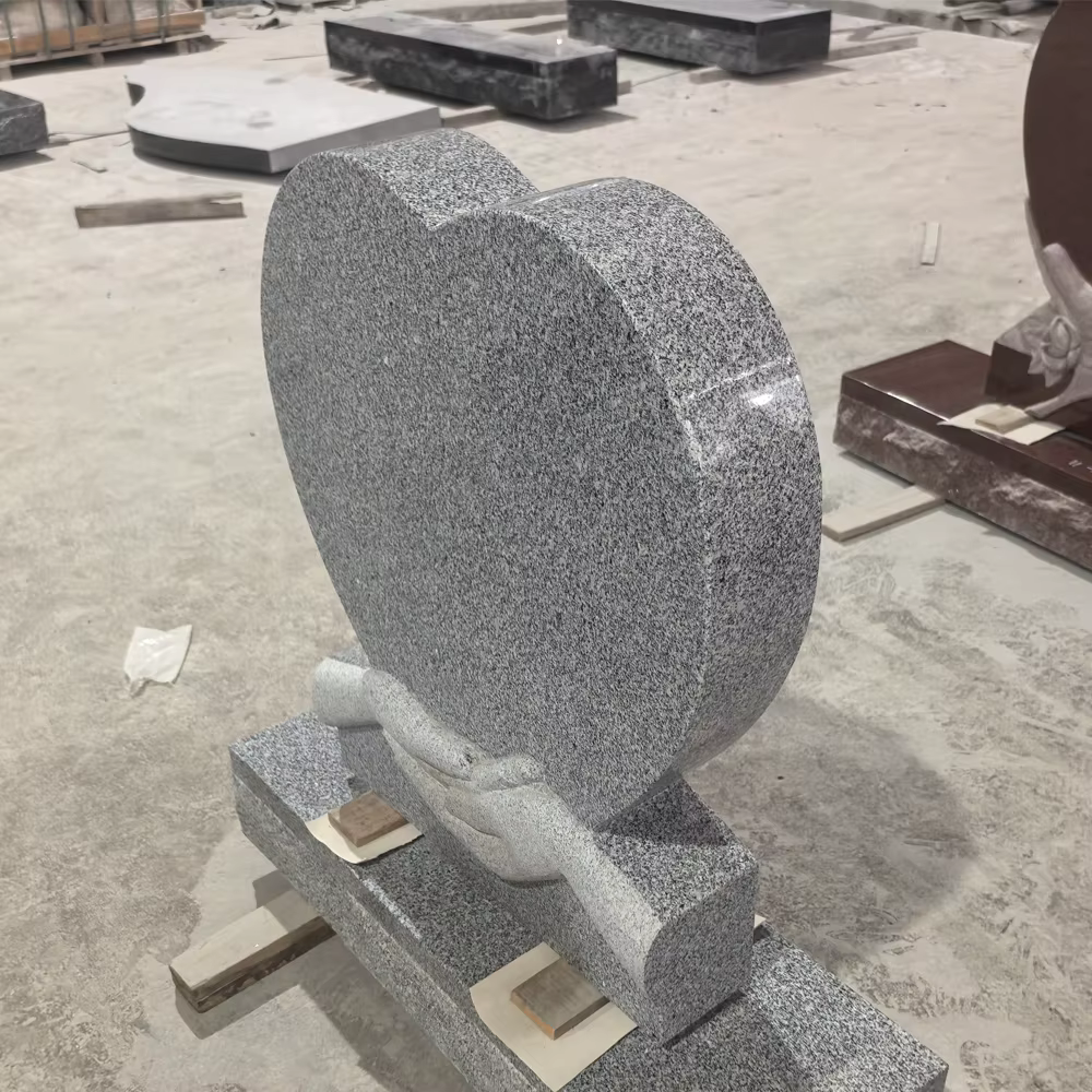 Grey American Granite Tombstone Statue detail image 5