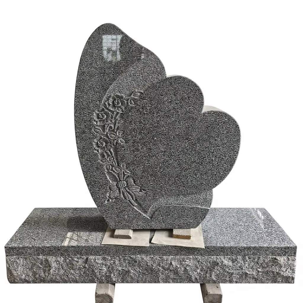 Grey American Granite Headstone detail image 2