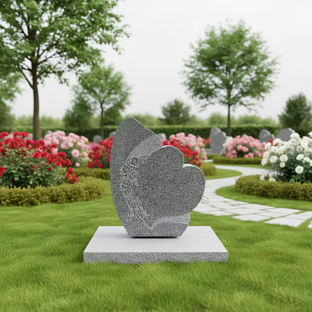 Grey American Granite Headstone detail image 4