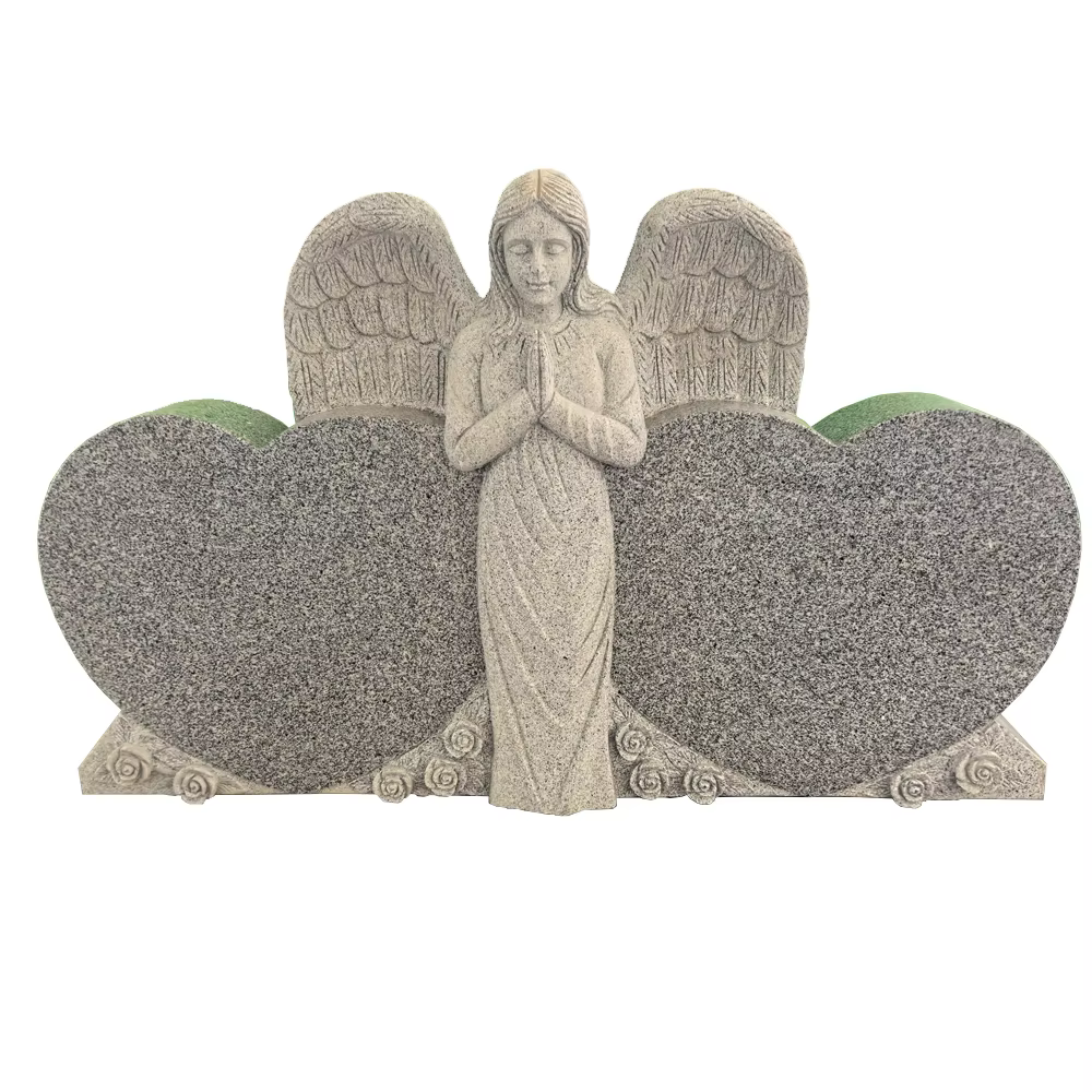 Grey Classic Granite Tombstone Statue detail image 2