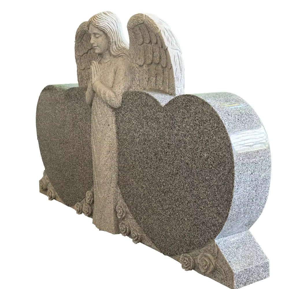 Grey Classic Granite Tombstone Statue detail image 3