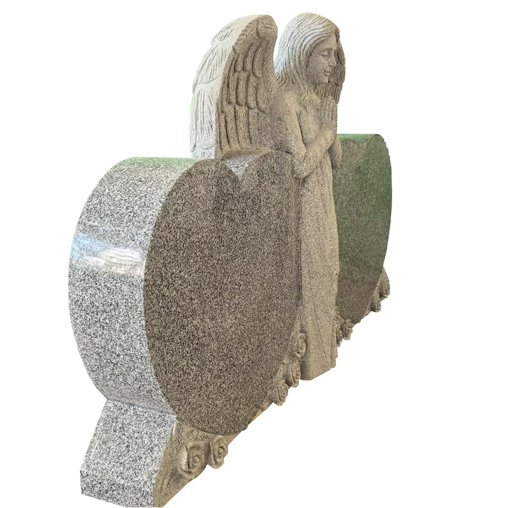 Grey Classic Granite Tombstone Statue detail image 4