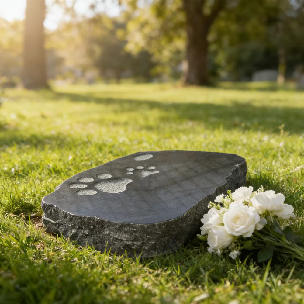 Black American Granite Tombstone cemetery memorial stone