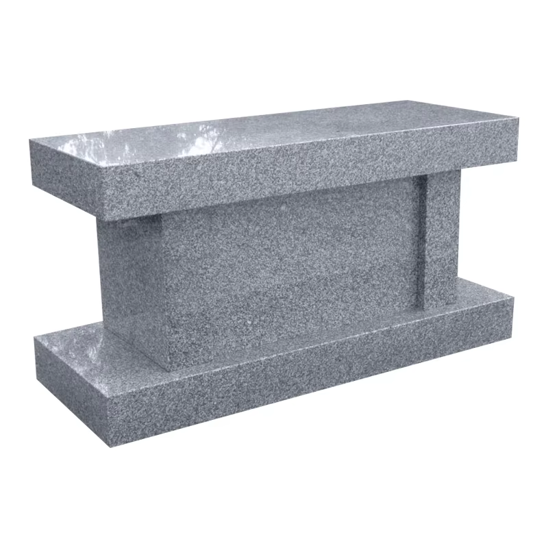 Black American Granite Memorial Bench cemetery memorial stone