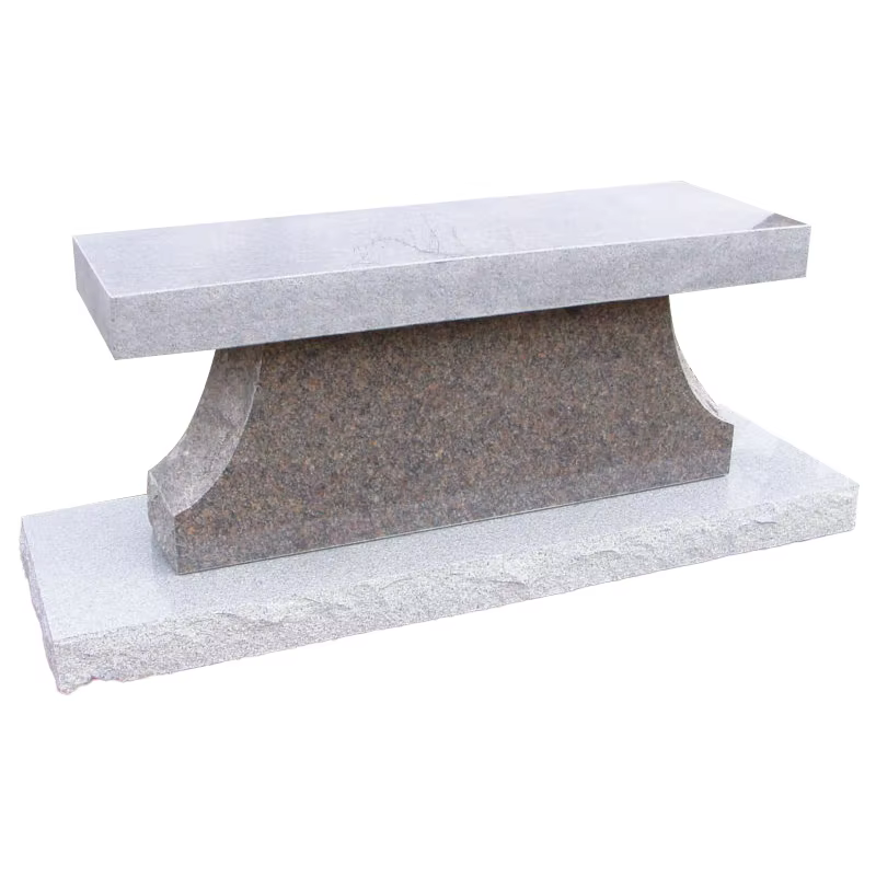 Grey Granite Memorial Bench detail image 6