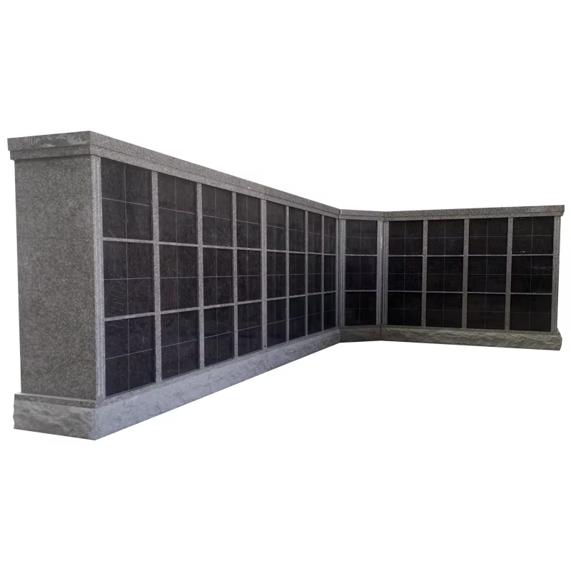 Black American Natural Stone Columbarium cemetery memorial stone
