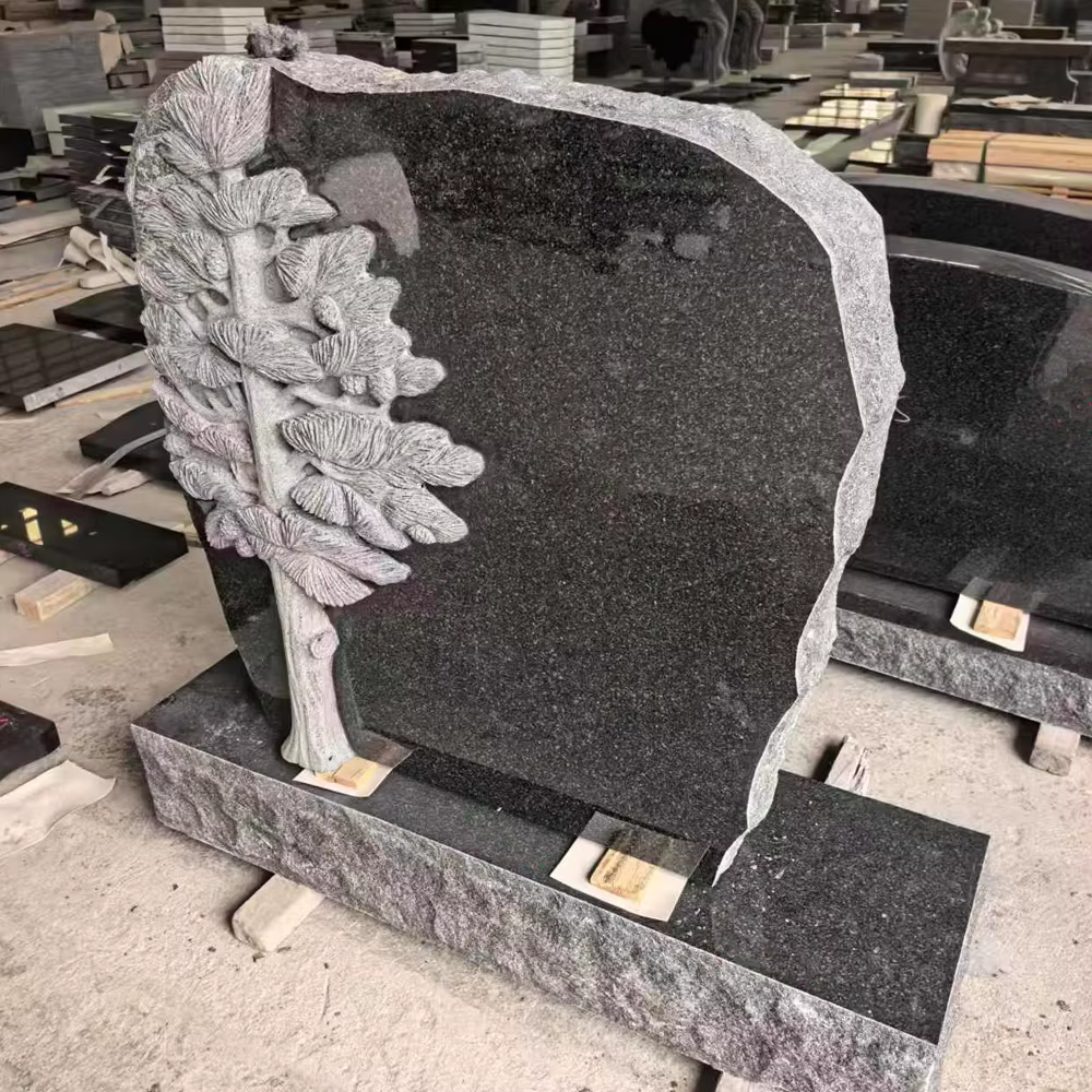 Black American Granite Headstone detail image 4