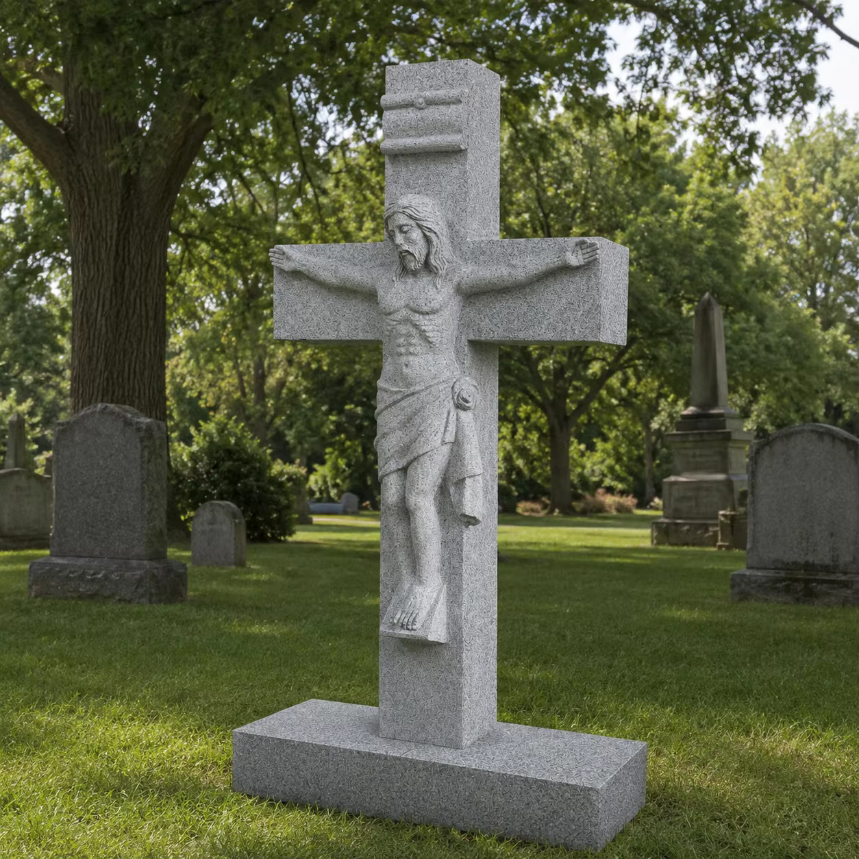 Granite Tombstone Statue detail image 2