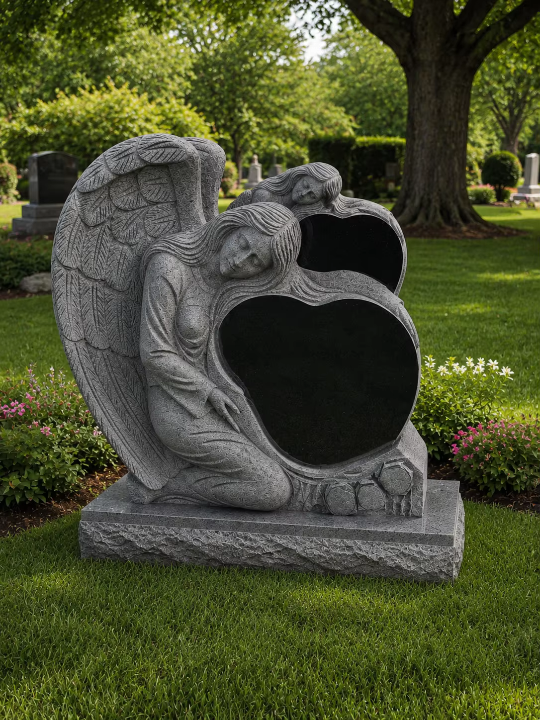 European Granite Tombstone Statue detail image 2