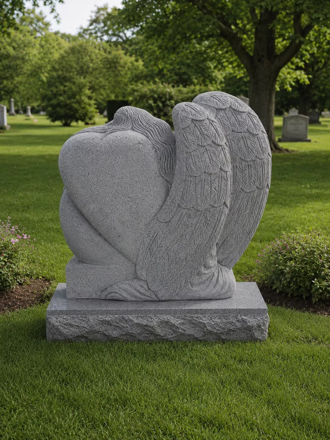 European Granite Tombstone Statue detail image 5